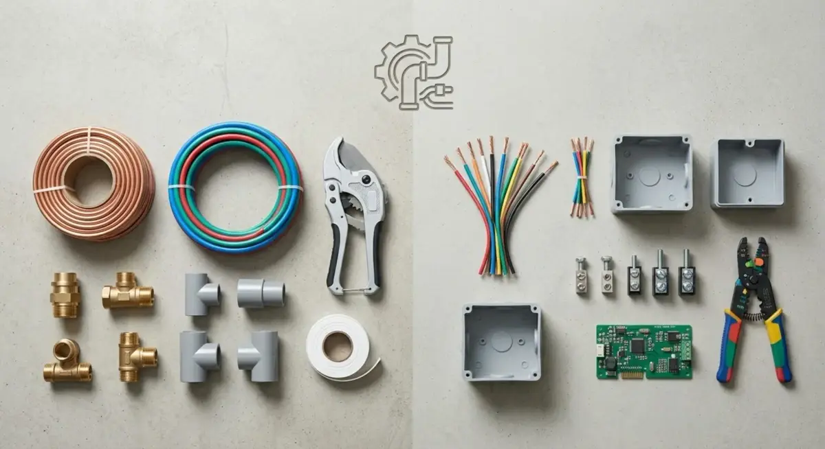 Materiales de fontanería y electricidad para el mantenimiento de interiores en Sevilla